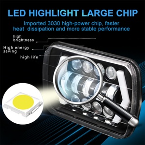Barras de Luces LED, Luces Todoterreno, Lámpara LED para Camioneta 4x4, Faro Rectangular LED 5x7, Lámpara Antiniebla de Conducción, Luz Auxiliar de 7 Pulgadas, 12v - Product Image 3