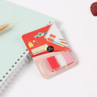 Bloc-notes créatif avec notes adhésives en papier kraft, clip coloré, bloc-notes adhésif pour étudiants avec support en bois