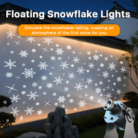 Lumières LED de neige artificielle pour l'extérieur, flocons de neige tombants de Noël, rideau de glaçons, météores, mini tubes animés