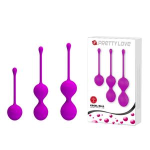 <span class=keywords><strong>Pretty</strong></span> <span class=keywords><strong>Love</strong></span> - Juego de Tres Bolas de <span class=keywords><strong>Kegel</strong></span> de Silicona en Caja de Regalo, para Ejercicios de Fortalecimiento Vaginal, Juguete Sexual para Mujeres - Product Image 1
