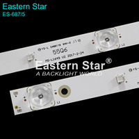 Bande de rétroéclairage LED TV LE-8822A ES-687 YS-L E469119 94V-0 55Q6 MS-L1649 V2 10 pièces/ensemble 5LEDS