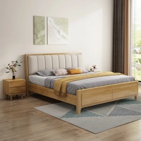 Lit mural moderne en bois massif de haute qualité avec tiroirs, mobilier de chambre durable, directement de l'usine, lit simple ou king size