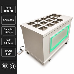 Chariot à bonbons blanc moderne et compact pour mariages et fêtes, présentoir pliable en bois pour desserts et snacks, en promotion - Product Image 2