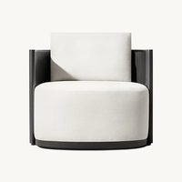 Ensemble de mobilier d'extérieur moderne de luxe, résistant aux intempéries, en aluminium, pour jardin, patio, resort et cour.