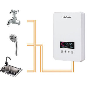 8000W Smart LED Display Instant Electric Shower Heater Touch Screen Glass <b>Panel</b> for Brazil Market - Product Image 5