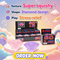 Jouet anti-stress souple en maltose, directement de l'usine, en forme de glaçons transparents à rebond lent, vente en gros de jouets anti-stress souples
