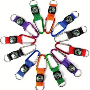 Wholesale <b>Custom</b> Short Carabiner Lanyard <b>Keychains</b> with Outdoor Survival Gear - Product Image 2