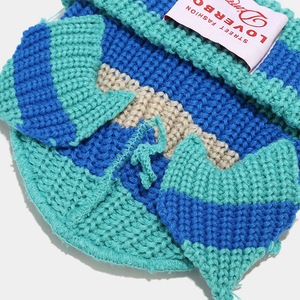 Cappello Invernale Stile Y2K Streetwear Loverboy, Berretto Jacquard Lavorato a Maglia con Applicazioni a Orecchie di Gatto, Design Patchwork Color-Block Little Devil - Product Image 4