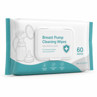 Lingettes de nettoyage tout-en-un pour tire-lait et accessoires, fournitures d'allaitement de qualité hospitalière, production OEM/ODM à grande échelle pour importateurs