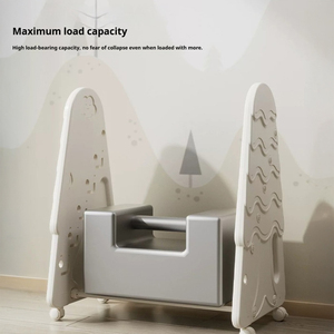 Estantería infantil de plástico para libros, organizador de almacenamiento, librero para niños pequeños, armario <span class=keywords><strong>Montessori</strong></span> para bebés, unidad de muebles para dormitorio. - Product Image 3