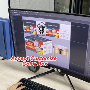 Nhà hàng đám cưới món tráng miệng đứng bánh đứng tự chọn hiển thị đứng thép không gỉ vàng carton/trường hợp bằng gỗ thiết kế hiện đại - Product Image 6