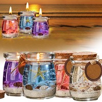 Ozean-Thema Duftkerze Handgemachte Seestern-Muschel-Quallen-Wachs Gel-Wachs Aroma-Dekokerze für Meditation Stressabbau Stimmungsaufhellung