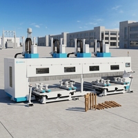 Centre d'usinage CNC automatique 5 axes pour le bois, machine de production de gravure 3D pour pieds de meubles en bois massif avec 4 tables de travail