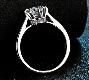 แหวนเพชรโมอิสประกายเพชรสำหรับทดสอบผ่านมา1กะรัตของขวัญแต่งงานแหวนเงิน925 - Product Image 5