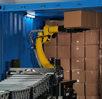 Entrepôt d'usine déchargeant 1000 boîtes/heure 2 kW Robot AGV entièrement automatique boîte de palettisation industrielle conteneur en carton
