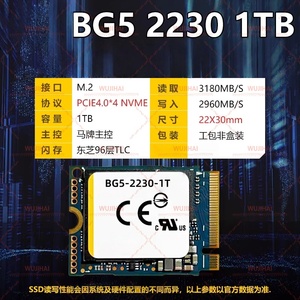 ฮาร์ดไดรฟ์โน้ตบุ๊ก M.2230 ความจุ 512GB 1TB โซลิดสเตทไดรฟ์ SSD รุ่น BG5-2230-1T - Product Image 2
