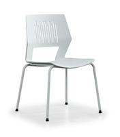 Chaise de visiteur moderne sans accoudoirs en gros, chaise de bureau pliable empilable en acier et PP pour salle de conférence, confort ergonomique, usage commercial
