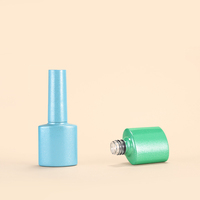Flacons de vernis à ongles en verre carrés courts vides de 8 ml avec bouchons à pinceau