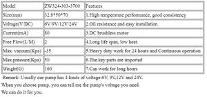 DC 24V Brushless Diaphragm Air <strong>Pump</strong>,35Kpa <strong>Vacuum</strong> 50Kpa Pressure 2L/M Mini Low Noise Exhaust <strong>Pump</strong> for Beauty Equipment - Product Image 2