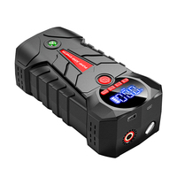 Démarreur de voiture portable haute puissance 4-en-1 multifonctionnel, avec compresseur d'air intégré et batterie de secours