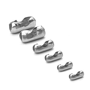 Cadena de Acero Inoxidable con Cuentas y Hebilla Plana Redonda H1091 para Fabricación de Collares, Componentes de Joyería - Product Image 1