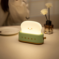 Pain Toast Table Lumière Grille-pain Veilleuse Creative USB Rechargeable Led Lampe Décor Vacances Bébé Chambre Pour Cadeau D'anniversaire