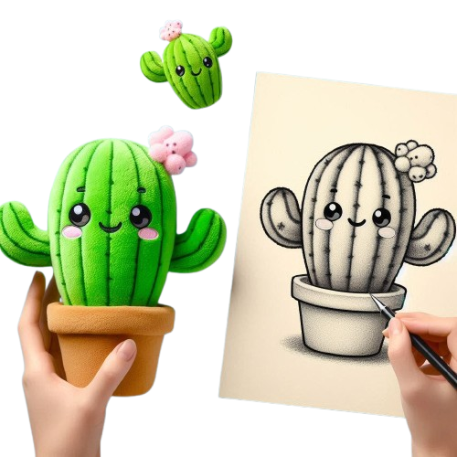 Kawaii Plush Toy Custom Cactus Plush Doll New Design Cute Stuffed Plush Toy