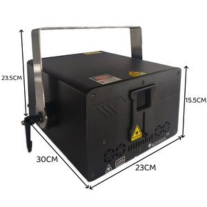 Spectacle de lumière laser RGB 10W, <span class=keywords><strong>animation</strong></span> lumineuse pour <span class=keywords><strong>mariage</strong></span> et DJ avec contrôle DMX512, indice de protection IP33, alliage d'aluminium Ra90 pour discothèque et KTV - Product Image 5