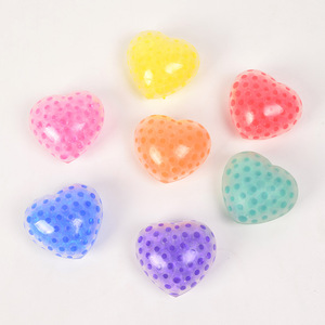 Wholesale Heart-shaped <b>Beads</b> Squishy Toys Pinch TPE Relieve Stress Vent Children's Small Toys 5 to 7 Years Mix Colors - Product Image 1