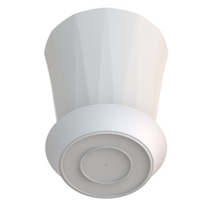 Maceta de plástico elegante F191L con platillo Patrón triangular de alto brillo para hoteles y bodas - Product Image 6