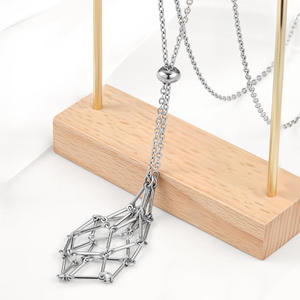 Collier ajustable plaqué or 18 carats en acier inoxydable, support de pendentif <span class=keywords><strong>vide</strong></span> pour pierre de cristal, bijoux DIY, vente en gros - Product Image 3