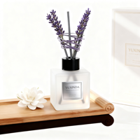 Stock d'usine prix bas 100ml 150ml diffuseur de roseau d'air vide carré 200ml bouteille en verre de luxe bouteille de diffuseur de roseau d'arôme