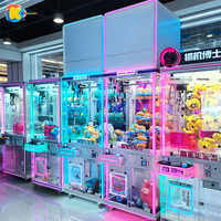Machine à griffes commerciale grand format avec LED, personnalisable, système sonore d'arcade, pour un joueur, accepteur de pièces/billets