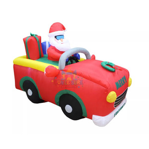 Airblown <strong>Inflatable</strong> Christmas Decor 9ft <strong>Grinch</strong> with Max and Cindy Lou on Sleigh for Outdoor Xmas Party - Product Image 3