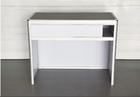 Comptoir d'exposition LINGTONG, table de réception pliable et portable avec cadre en aluminium pour salon professionnel et bureau