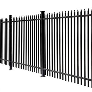 Panneau de clôture en acier robuste, noir, revêtement poudré, antirouille, moderne, décoratif, imperméable, facile à assembler, clôture extérieure - Product Image 1