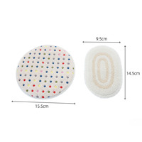 Tapis miniature pour maison de poupée à l'échelle 1/12, tapis de sol rond ovale à surface en peluche pour la décoration de scènes en diorama