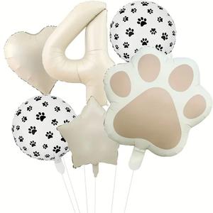 Ensemble de 8 ballons en aluminium en forme de pattes d'animaux, adaptés à la décoration de ballons lors des fêtes d'anniversaire de chats et de chiens - Product Image 6