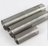 Tube perforé en acier inoxydable et alliage d'aluminium, galvanisé/revêtu de PVC, épaisseur 0,5-2 mm, taille des trous 0,8-3 mm, personnalisable