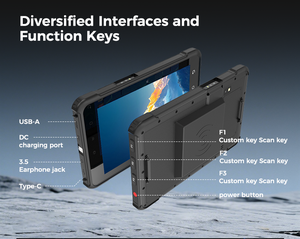 <span class=keywords><strong>Tablet</strong></span> Industrial Robusto IP65 à Prova D'Água 8\" 4G Tela Sensível ao Toque Capacitiva <span class=keywords><strong>Android</strong></span> <span class=keywords><strong>10</strong></span> com NFC 4GB RAM USB Tipo-C - Product Image 3