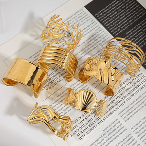 MS High-End Luxus Damen Edelstahl Armband European American Style Titan Stahl Farbfrei Mode Armreif - Product Image 3