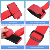 Sangle d'épaule réglable en EVA avec velcro pour le transport de skis, la plus vendue, de haute qualité, pour adultes, hiver, personnalisée, non-adaptée au transport de skis