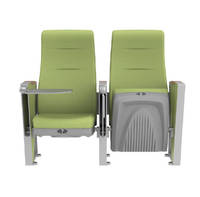 Chaise de salle de conférence moderne en tissu L-A04P avec tablette pour auditorium scolaire