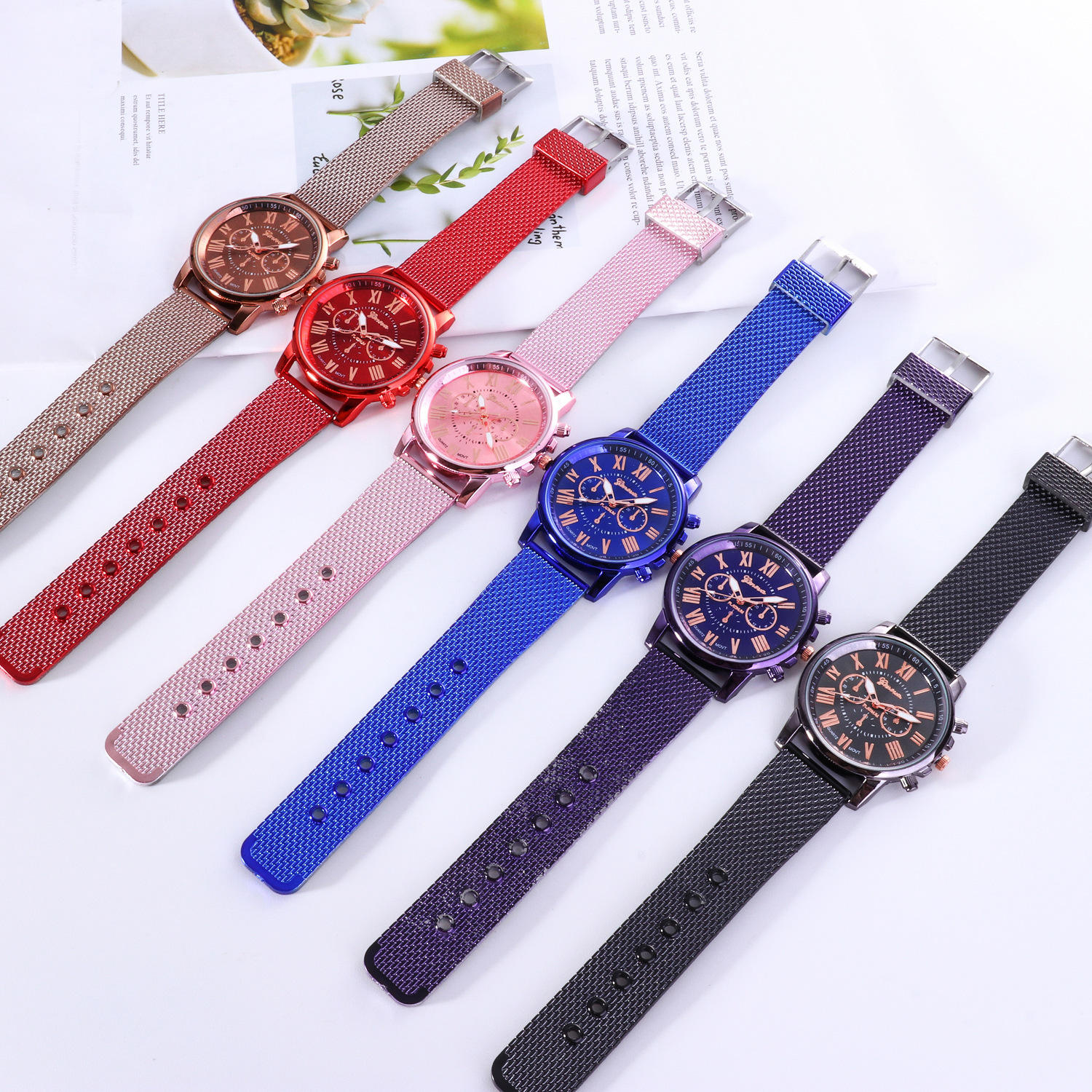 CURREN 9063 Mesh Strap Watch Ladies Watch Fashion Casual