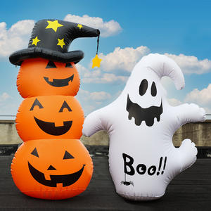 Décoration d'horreur gonflable durable pour adultes, citrouille, sorcière, fantôme, mort, pirate, araignée, scène extérieure, <span class=keywords><strong>Halloween</strong></span>, grand modèle - Product Image 4