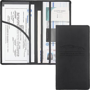 Porte-documents de voiture en cuir PU avec logo personnalisé, étanche, organiseur de documents de véhicule, portefeuille élégant - Product Image 3