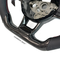 Schwarzes Carbon-Faser-LED-Sportlenkrad, Maßgefertigt für Perforierte MK6 GOLF JETTA Polo GTI GTI V