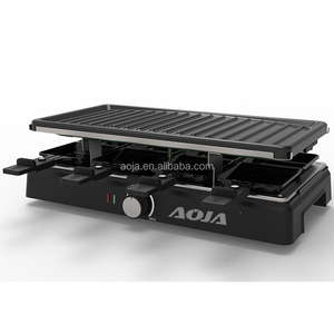 Barbecue Électrique de Table pour 8 Personnes, Gril <span class=keywords><strong>Raclette</strong></span> Sans Fumée avec 8 Plaques, Idéal pour Toute <span class=keywords><strong>la</strong></span> Famille - Product Image 4