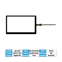 Écran tactile capacitif sans caractères de 9 pouces, adapté à la navigation automobile, au contrôle industriel