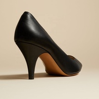 Chaussures à talons hauts pour femmes, chaussures habillées de classe, chaussures de travail à talons moyens, chaussures de bureau en cuir véritable, talons hauts kitten, grandes tailles